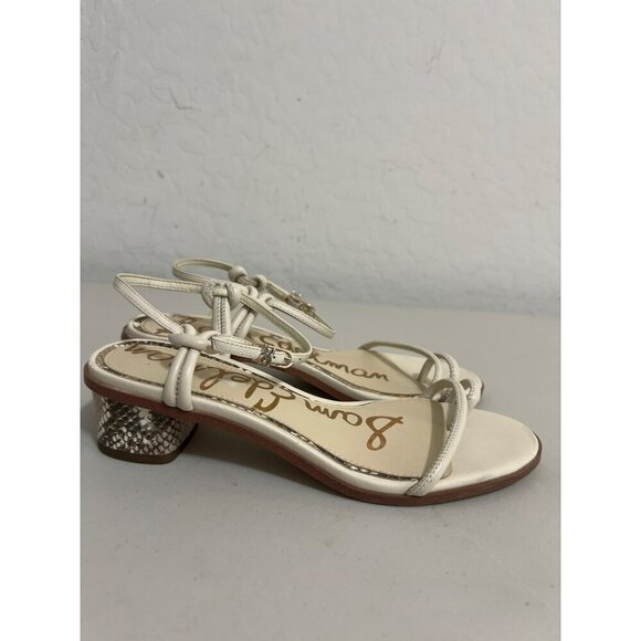 Sam Edelman Isle Sz 7 Heeled Sandals Snake Print Heel - Picture 4 of 6